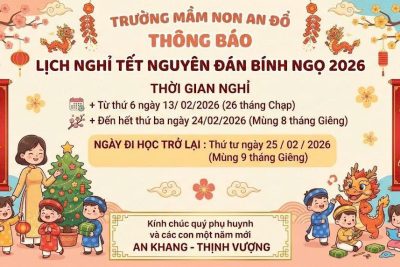 THÔNG BÁO LỊCH NGHỈ TẾT NGUYÊN ĐÁN 2026